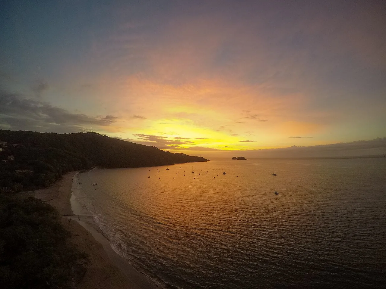 Sunset on Playa Hermosa in Guanacaste, Costa Rica
