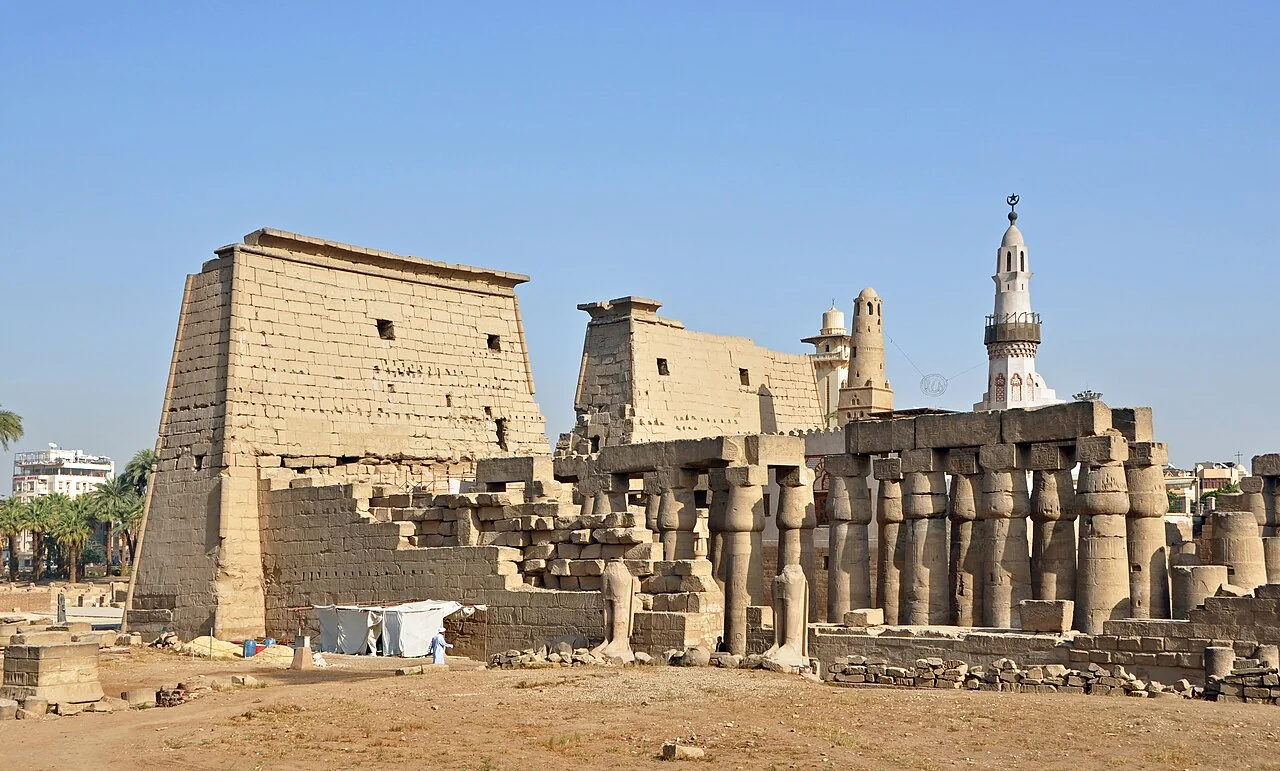 Temple of Luxor on the east bank of the Nile