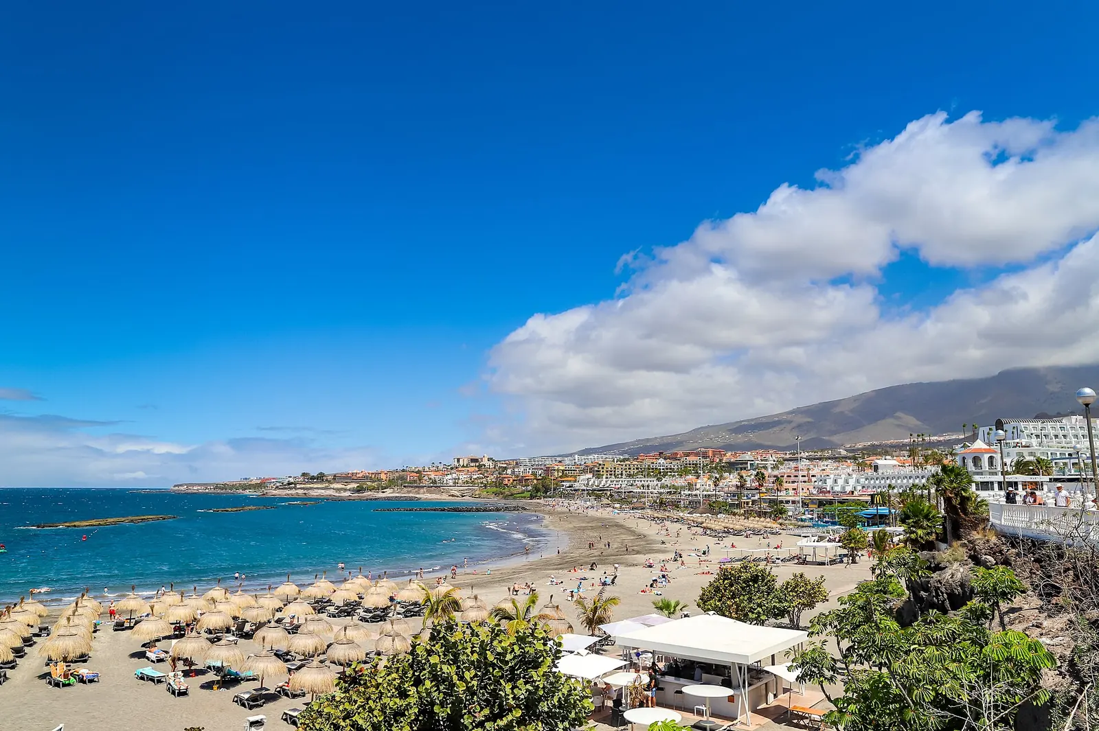 Playa de Torviscas and the Costa Adeje coastline on Tenerife